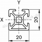 Preview: profil,aluminium,alu,Profil 20 x 20_Strebenprofil_systemprofil_solarprofil_Modellbau_Maschinenbauprofil_Aluprofil_Aquarium_Gestellbau_Unterschrank_verbinder_verbindungstechnik_Modelleisenbahn_TV_