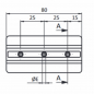 Preview: Profilgleiter Nut 10 Bosch Raster mittig Nut 10 / Nut 10 mittig