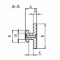 Preview: Profilgleiter Nut 10 Bosch Raster mittig Nut 10 /  flach