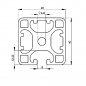 Preview: Alu Profil 40 x 40 Nut 8 1N