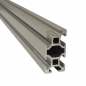 Preview: Aluprofil 20 x 40 Nut 6 Alu silber im Zuschnitt 80 mm - 5900 mm BP20N6