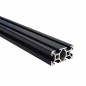 Preview: Aluprofil 20 x 40 Nut 6 schwarz B - Raster im Minipack 10 x 1950 mm Sparpaket