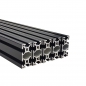 Preview: Aluprofil 20 x 40 Nut 6 schwarz B - Raster im Minipack 10 x 1950 mm Sparpaket