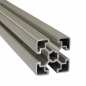 Preview: Profil 45 x 45 Leicht Nut 10 B Alu silber im Zuschnitt 80 mm - 5900 mm