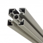 Preview: Profil 45 x 45 Leicht Nut 10 B Alu silber im Zuschnitt 80 mm - 5900 mm