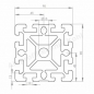 Preview: Profil 90 x 90 schwer Nut 10 BP90x90N10S Alu silber im Zuschnitt 80 mm - 5900 mm - Kopie Preview: Profil 90 x 90 schwer Nut 10 BP90x90N10S Alu silber im Zuschnitt 80 mm - 5900 mm - Kopie