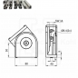Preview: Gelenk 40x80 Nut 8  Profil 40 Nut 8