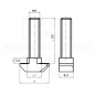 Preview: VA  Hammerkopfschraube Nut 10 M 8 x 20 Edelstahl Rostfrei BP40N10