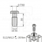 Preview: Kernschraube M 12 x 30 selbstschneidend Profil Nut 10 BPN10