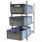 Preview: Regalsystem RL- 400 x 600 für 3 Eurobehälter Preview: Regalsystem RL- 400 x 600 für 3 Eurobehälter