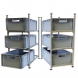 Preview: Regalsystem RL- 400 x 600 für 3 Eurobehälter Preview: Regalsystem RL- 400 x 600 für 3 Eurobehälter