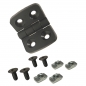 Preview: Scharnier 30 schwarz Profil 30 x 30 Nut 8 mit Befestigung B Raster