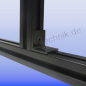 Preview: Winkel 40 x 40 Stahl schwarz Nut 10 Eckige Form