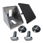 Preview: Winkel 40 x 40 Nut 8 leicht mit Befestigung Hammerkopfschraube