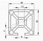 Preview: alu-profil-30-1N-DatenblattBosch-Nutprofil-Designprofil_profil_aluminium_alu_Profil 30 x 30 2N _ 90Grad_Strebenprofil_systemprofil_solarprofil_Modellbau_Maschinenbauprofil_Aluprofil_Aquarium_Gestellbau_Unterschrank_verbinder_verbindungstechnik_TV_