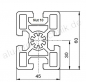 Preview: profil,aluminium,alu,Profil 45 x 45 Preview: profil,aluminium,alu,Profil 45 x 45