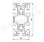 Preview: profil,aluminium,alu,Profil 45 x 45 Preview: profil,aluminium,alu,Profil 45 x 45