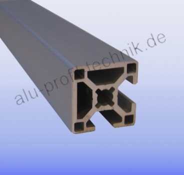 Alu Profil 30 x 30 Nut 8  2 NVS 90 ° Alu silber B im Zuschnitt 80 mm - 5900 mm