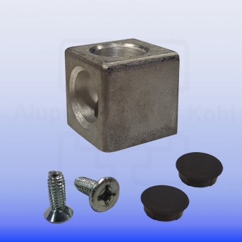 2D Würfelverbinder für Alu Profil 20 Nut 6 Bosch Raster mit Bef. und ADK BP20N6