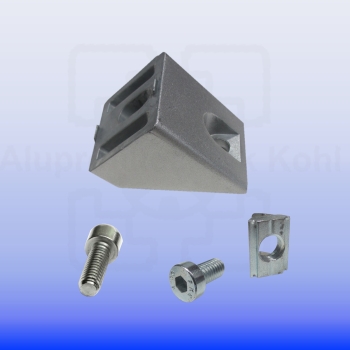 45° Verbinder Profil 40 Nut 10 Befestigung für 40 x 40 N 8