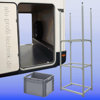 Heckgarage-Wohnmobil-Regalboden-Wohnmobilausbau-Eurobox-Stapelsystem