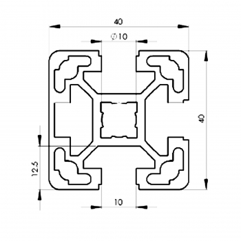 Alu_Profil_45_Nut10_schwarz_Bosch_System