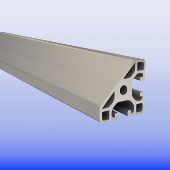 Alu Profil 40 - 45° Nut 8 Alu silber eloxiert im Zuschnitt 80 mm - 5900 mm lP40N8L/45°