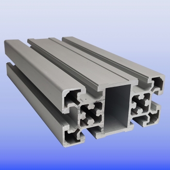 Profil 50 x 100 Leicht Nut 10 Alu silber im Zuschnitt 80 mm - 5900 mm