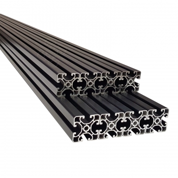 Aluprofil 40 x 40 Nut 8 superleicht schwarz eloxiert im Minipack 8 x 1950 mm lP40N8SL