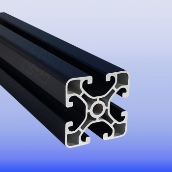 Alu Profil 40x40 Nut 8 superleicht schwarz eloxiert im Zuschnitt 80 mm - 5900 mm lP40N8SL