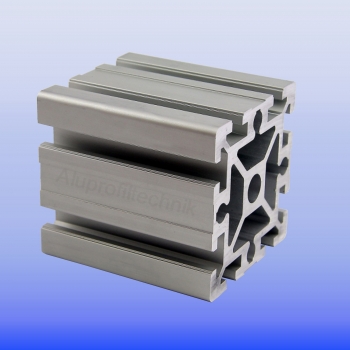 Profil 90 x 90 schwer Nut 10 BP90x90N10S Alu silber im Zuschnitt 80 mm - 5900 mm - Kopie