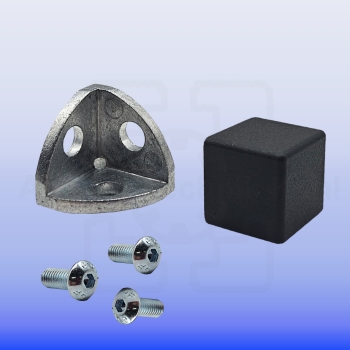 Preview: Eckverbinder eckig Bosch Raster Profil 20 Nut 6