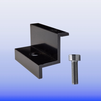 Endklemme PV30 schwarz zur Befestigung der Solarmodule 30 mm