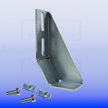 Fundamentwinkel 160 Bodenwinkel Fußkonsole Nut 8 optional mit Befestigung BP40N8