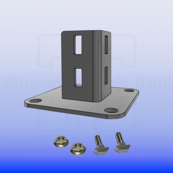 Preview: Fußkonsole-45-110-VZ-Pfostenkonsole-Pfostenstaender-