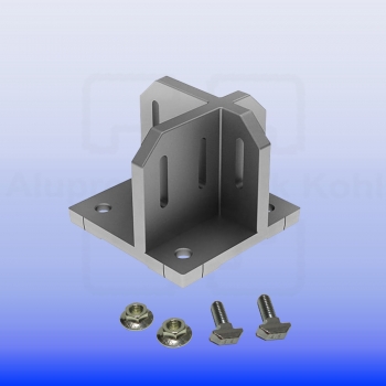 Fußkonsole 45 /90 - 150 Blank zur Aufnahme Aluprofil 45x45 45x90 90x90 Nut 10 BP45N10
