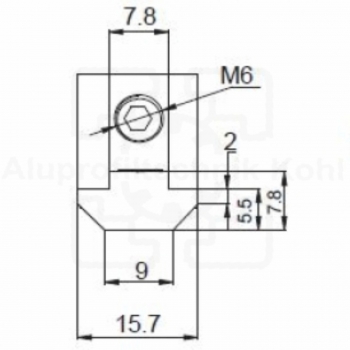 Innenwinkel Nut 8 kompatibel mit Profil 40x40N8