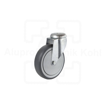 Lenkrolle Apparaterolle Durchmesser 75 mm mit Rückenloch 11 mm Serie LR11
