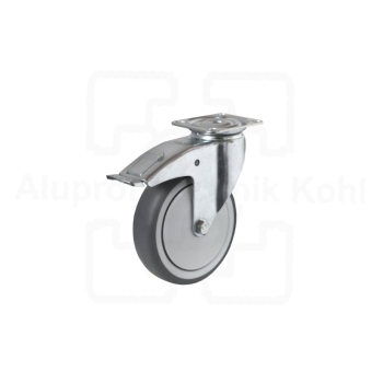 Lenkrolle Bockrolle Apparaterolle Durchmesser 75 mm mit Platte Serie LR11