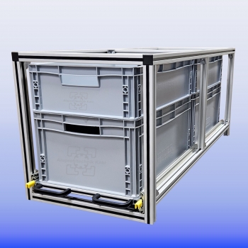 Euro Modul 510 x 125 für Eurobox  2 x 400 x 600 H 53 cm Heckauszug