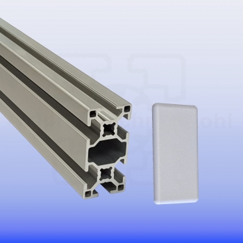 Profilabdeckkappe für Profil 30 x 60 Grau BP30N8