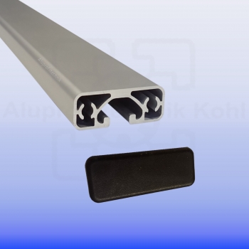 Profilabdeckkappe für Alu Profil 40 x 16  Nut 8 schwarz IP40N8