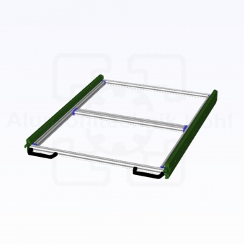 Regalboden Vormontiert mit Schwerlastauszug L 840 x B 750 für 2 x 600 x 400 Boxen