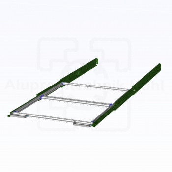 Regalboden Vormontiert mit Schwerlastauszug L 840 x B 750 für 2 x 600 x 400 Boxen