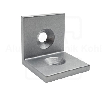 Preview: Winkel 40 x 40 Stahl schwarz Nut 10 Eckige Form