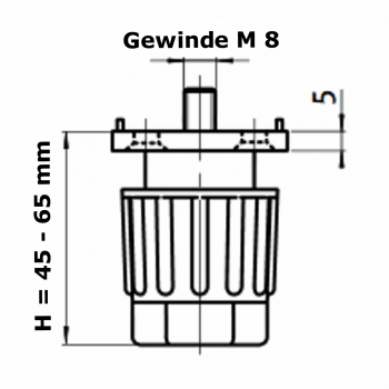 Stellfuß - Hubschrauber - Profil 50 Nut 10 BP50N10 Stellfuß - Hubschrauber - Profil 50 Nut 10 BP50N10