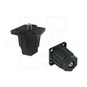 Stellfuß Hubschrauber 45 x 45 Möbelfuß M 8  Nutführung  10 mm