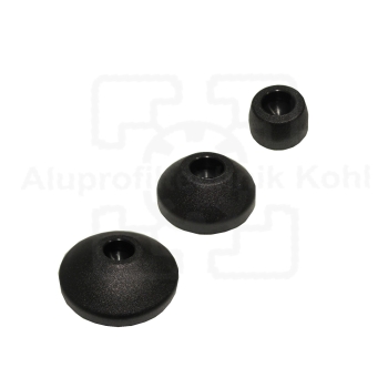 Preview: Stellfuß  M 8 x 20 mm mit Teller 20 - 30 - 40 mm optional Antirutsch Platte