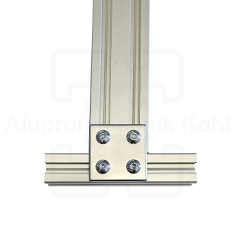 Verbindungsplatte-40 x 40-silber-Aluprofil 20 Nut 6 B