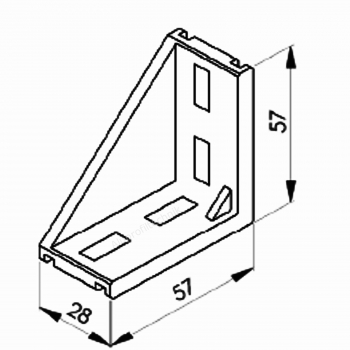 Preview: Winkel 30 x 60 Profil Nut 8 B